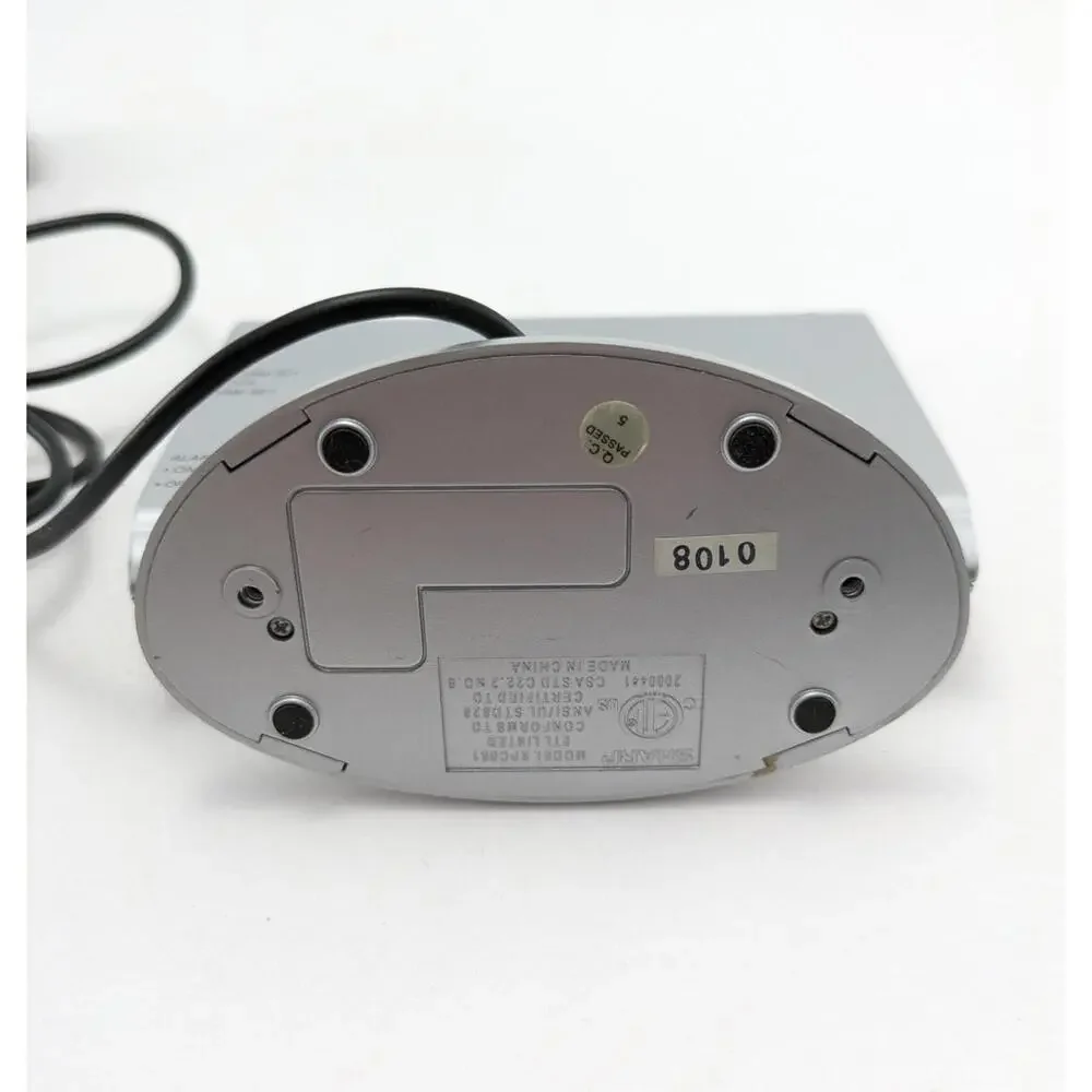Sharp SPC061 Digital Silver‎ LED Easy Read Alarm Clock Testing Working